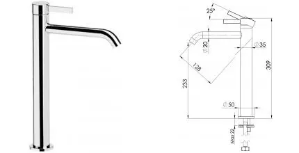 Смеситель для раковины «Remer» Metrica MC11LXL хром
