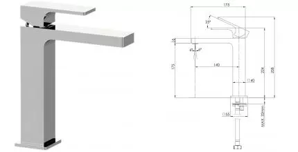 Смеситель для раковины «Remer» Absolute AU12A хром Смеситель для раковины «Remer» Absolute AU12A хром