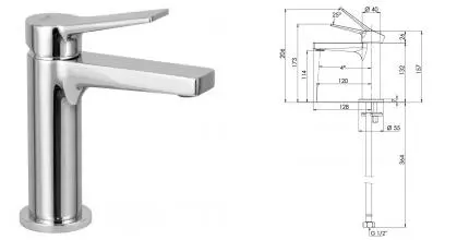 Смеситель для раковины «Remer» Slash SL12 хром Смеситель для раковины «Remer» Slash SL12 хром