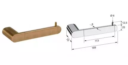 Держатель для туалетной бумаги «Remer» Lounge LN61VO на стену бронза