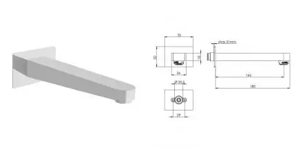 Излив к смесителю «Remer» 91LBO 18 белый матовый
