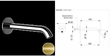 Излив к смесителю «Remer» 91XLVO бронза