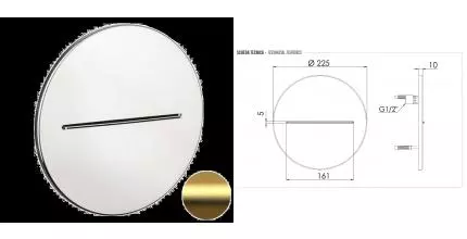 Излив к смесителю «Remer» 359XTBG брашированное золото