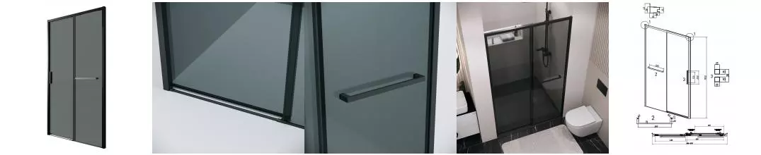Душевая дверь «Grossman» Style 100.K33.05.100.21.10 100/195 тонированная/чёрная матовая без поддона Душевая дверь «Grossman» Style 100.K33.05.100.21.10 100/195 тонированная/чёрная матовая без поддона