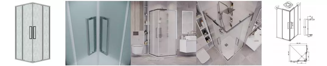 Душевой угол-ограждение «Grossman» Cosmo 300.K33.02.9090.10.02 90/90 шиншилла/хром без поддона Душевой угол-ограждение «Grossman» Cosmo 300.K33.02.9090.10.02 90/90 шиншилла/хром без поддона