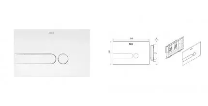 Кнопка смыва «Roca» One Space пластик белая глянцевая Кнопка смыва «Roca» One Space пластик белая глянцевая
