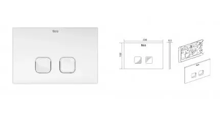 Кнопка смыва «Roca» One Nova пластик белая глянцевая Кнопка смыва «Roca» One Nova пластик белая глянцевая