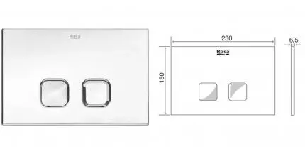 Кнопка смыва «Roca» One Nova пластик хром матовый Кнопка смыва «Roca» One Nova пластик хром матовый
