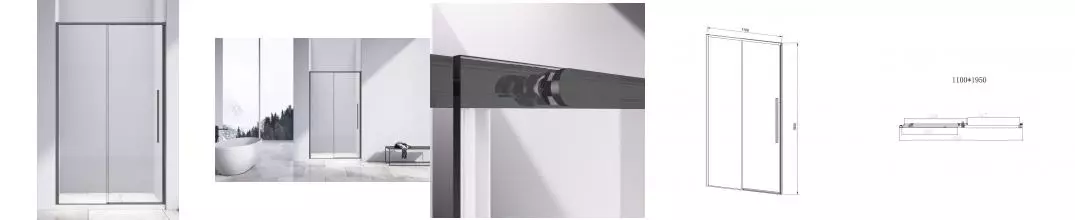 Душевая дверь «Vincea» Slim-N VDS-4SN110CLGM 110/195 прозрачная/вороненая сталь Душевая дверь «Vincea» Slim-N VDS-4SN110CLGM 110/195 прозрачная/вороненая сталь