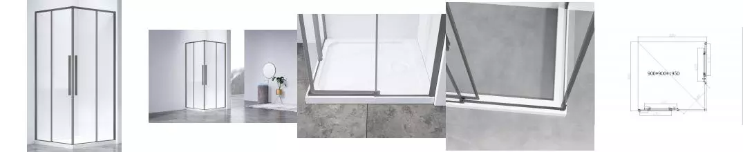 Душевой угол-ограждение «Vincea» Slim-N VSS-4SN900CLGM 90/90 прозрачный/вороненая сталь квадратный без поддона универсальный Душевой угол-ограждение «Vincea» Slim-N VSS-4SN900CLGM 90/90 прозрачный/вороненая сталь квадратный без поддона универсальный