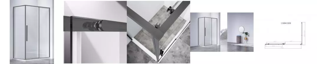 Душевой угол-ограждение «Vincea» Slim-N VSR-4SN9011CLGM 110/90 прозрачный/вороненая сталь прямоугольный без поддона универсальный Душевой угол-ограждение «Vincea» Slim-N VSR-4SN9011CLGM 110/90 прозрачный/вороненая сталь прямоугольный без поддона универсальный