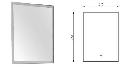 Зеркало «ASB-Woodline» Марика 60 с подсветкой белое