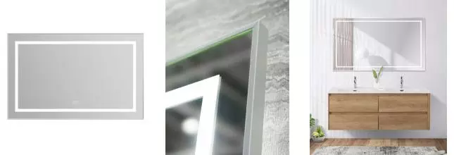 Зеркало «Belbagno» SPC-KRAFT 100/80 с сенсорным выключателем и подогревом с подсветкой сатин Зеркало «Belbagno» SPC-KRAFT 100/80 с сенсорным выключателем и подогревом с подсветкой сатин