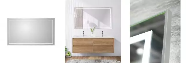 Зеркало «Belbagno» SPC-KRAFT 140/80 с сенсорным выключателем и подогревом с подсветкой сатин Зеркало «Belbagno» SPC-KRAFT 140/80 с сенсорным выключателем и подогревом с подсветкой сатин