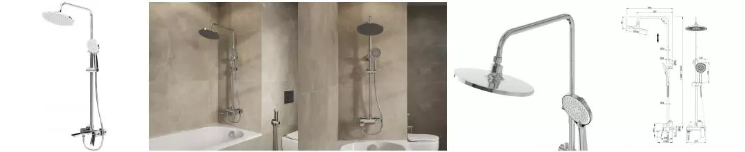 Душевая система «Grossman» Galaxy 500.K35.01.100 хром