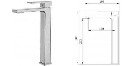 Смеситель для раковины «Grossman» Style 520.K35.05.100 хром Смеситель для раковины «Grossman» Style 520.K35.05.100 хром