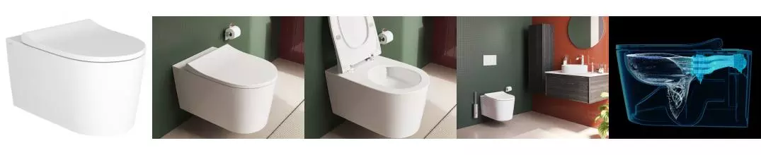 Подвесной унитаз безободковый «Vitra» Nest QuantumFlush 7870B403-0075 (220-003R409) белый с сиденьем дюропласт с микролифтом белое Подвесной унитаз безободковый «Vitra» Nest QuantumFlush 7870B403-0075 (220-003R409) белый с сиденьем дюропласт с микролифтом белое