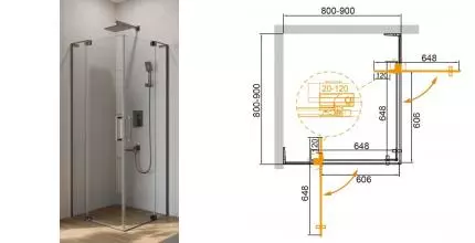 Душевой угол-ограждение «Cezares» SLIDER-A-2-80/90-C-GM 90/90 прозрачный/оружейная сталь квадратный без поддона Душевой угол-ограждение «Cezares» SLIDER-A-2-80/90-C-GM 90/90 прозрачный/оружейная сталь квадратный без поддона