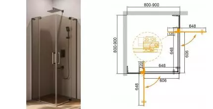 Душевой угол-ограждение «Cezares» SLIDER-A-2-80/90-BR-GM 90/90 бронза/оружейная сталь квадратный без поддона Душевой угол-ограждение «Cezares» SLIDER-A-2-80/90-BR-GM 90/90 бронза/оружейная сталь квадратный без поддона
