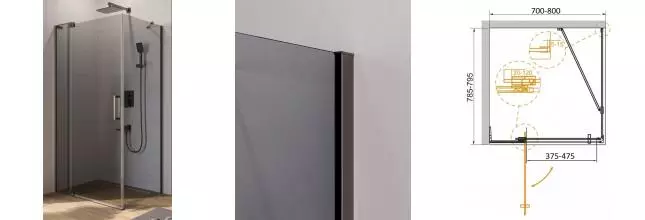 Душевой угол-ограждение «Cezares» SLIDER-AH-1-80-70/80-GRIGIO-GM 80/80 тонированный/оружейная сталь прямоугольный без поддона универсальный Душевой угол-ограждение «Cezares» SLIDER-AH-1-80-70/80-GRIGIO-GM 80/80 тонированный/оружейная сталь прямоугольный без поддона универсальный