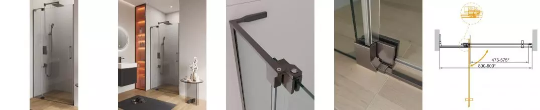 Душевая дверь «Cezares» SLIDER-B-1-80/90-C-GM 90/195 прозрачная/оружейная сталь универсальная Душевая дверь «Cezares» SLIDER-B-1-80/90-C-GM 90/195 прозрачная/оружейная сталь универсальная