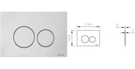 Кнопка смыва «Vitra» Origin 740-2480 пластик хром глянцевая Кнопка смыва «Vitra» Origin 740-2480 пластик хром глянцевая