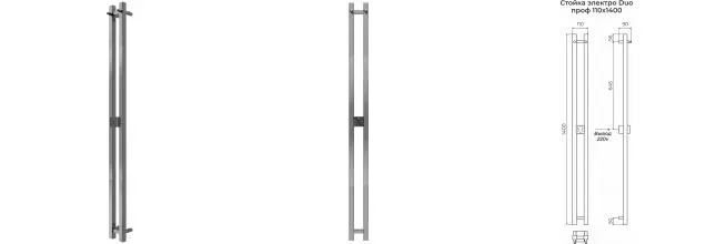 Электрический полотенцесушитель «Terminus» Duo 11/140 хром Электрический полотенцесушитель «Terminus» Duo 11/140 хром