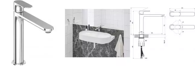 Смеситель для раковины «Ravak» Eleganta EL 014.00CR хром