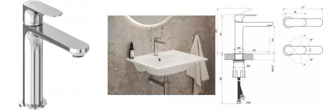 Смеситель для раковины «Ravak» Eleganta EL 012.00CR хром