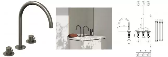 Смеситель для раковины «Ravak» Espirit ES 018.20GB графит