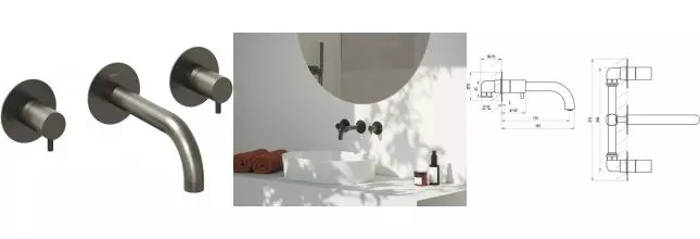 Смеситель для раковины «Ravak» Espirit ES 019.20GB.O1 графит