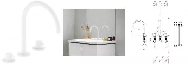 Смеситель для раковины «Ravak» Espirit ES 018.10WV белый вельвет