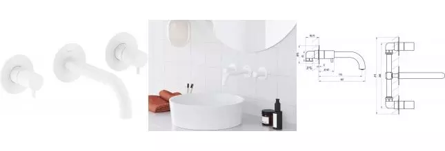 Смеситель для раковины «Ravak» Espirit ES 019.10WV.O1 белый вельвет