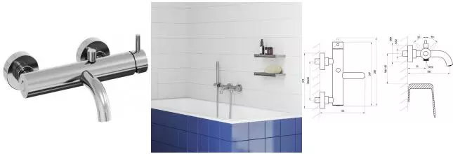 Смеситель для ванны «Ravak» Espirit ES 022.00CR хром Смеситель для ванны «Ravak» Espirit ES 022.00CR хром