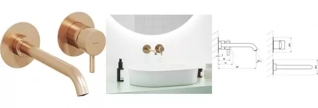 Внешняя часть смесителя «Ravak» Espirit ES 019.60RGB.O1 розовое золото Внешняя часть смесителя «Ravak» Espirit ES 019.60RGB.O1 розовое золото