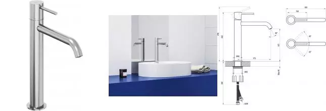 Смеситель для раковины «Ravak» Espirit ES 014.00CR хром