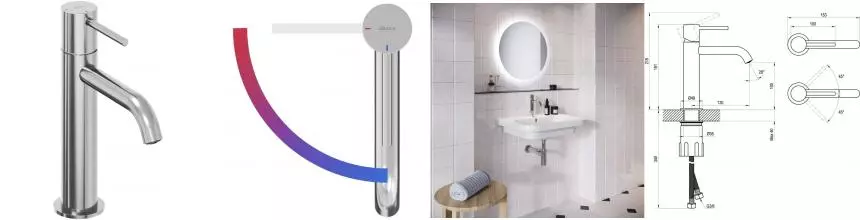 Смеситель для раковины «Ravak» Espirit ES 012.01CR Be Cool хром