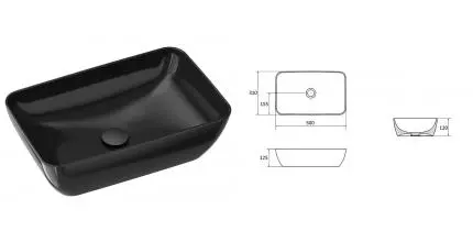 Раковина «Ravak» Uni Slim R 50/31 чёрный