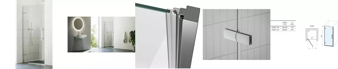 Душевая дверь «Ravak» Cool COSD1-80 80/195 Transparent/хром универсальная Душевая дверь «Ravak» Cool COSD1-80 80/195 Transparent/хром универсальная