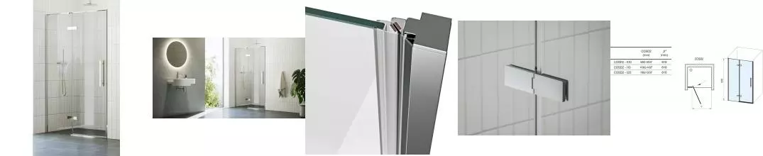 Душевая дверь «Ravak» Cool COSD2-100 100/195 Transparent/хром универсальная Душевая дверь «Ravak» Cool COSD2-100 100/195 Transparent/хром универсальная