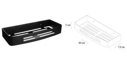 Полка в ванну «Fixsen» Hotel FX-31003N чёрная