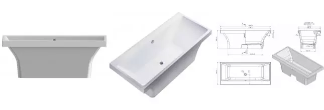 Ванна из искусственного камня «Астра-Форм» Капри Solid 180/80 без сифона белая