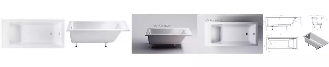 Ванна из искусственного камня «Астра-Форм» Нейт Solid 170/70 с ножками без сифона белая