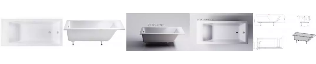 Ванна из искусственного камня «Астра-Форм» Нейт Solid 180/80 с ножками без сифона белая