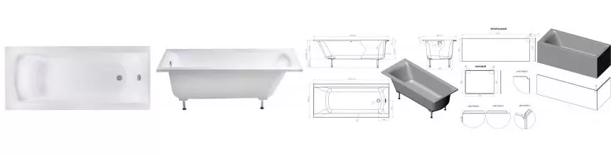 Ванна из искусственного камня «Астра-Форм» Нью-Форм Solid 180/80 с ножками без сифона белая