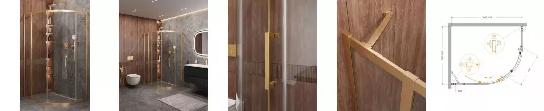 Душевой угол-ограждение «Cezares» MOLVENO-RH-1-110/90-C-BORO-IV 110/90 прозрачный/брашированное золото прямоугольно-асимметричный без поддона универсальный Душевой угол-ограждение «Cezares» MOLVENO-RH-1-110/90-C-BORO-IV 110/90 прозрачный/брашированное золото прямоугольно-асимметричный без поддона универсальный