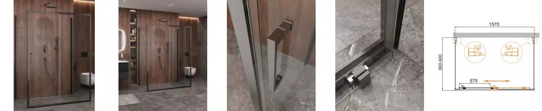 Душевой угол-ограждение «Cezares» MOLVENO-AH-12-160/90-C-GM-IV 160/90 прозрачный/оружейная сталь прямоугольный без поддона универсальный Душевой угол-ограждение «Cezares» MOLVENO-AH-12-160/90-C-GM-IV 160/90 прозрачный/оружейная сталь прямоугольный без поддона универсальный