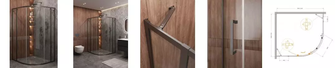 Душевой угол-ограждение «Cezares» MOLVENO-RH-11-120/110-C-GM-IV 120/110 прозрачный/оружейная сталь прямоугольно-асимметричный без поддона универсальный Душевой угол-ограждение «Cezares» MOLVENO-RH-11-120/110-C-GM-IV 120/110 прозрачный/оружейная сталь прямоугольно-асимметричный без поддона универсальный