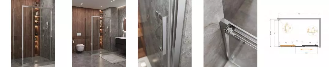 Душевой угол-ограждение «Cezares» MOLVENO-AHF-31-120/80-C-CR-IV 120/80 прозрачный/хром прямоугольный без поддона универсальный Душевой угол-ограждение «Cezares» MOLVENO-AHF-31-120/80-C-CR-IV 120/80 прозрачный/хром прямоугольный без поддона универсальный