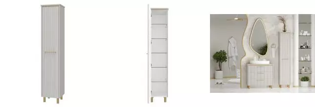 Пенал «Brevita» Elche 35 серый кашемир левый